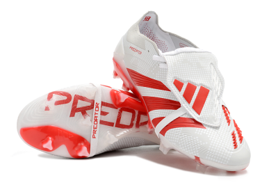 Adidas Predator Elite Foldover Tongue FG Firm Ground Soccer Cleats - Beige/Red/White