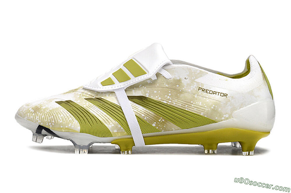 Adidas Predator Elite Foldover Tongue FG Firm Ground Soccer Cleats - White/Yellow/Green 2