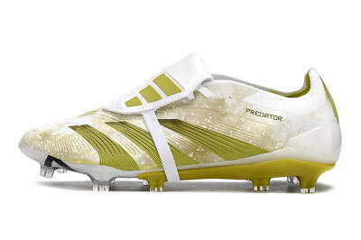 Adidas Predator Elite Foldover Tongue FG Firm Ground Soccer Cleats - White/Yellow/Green