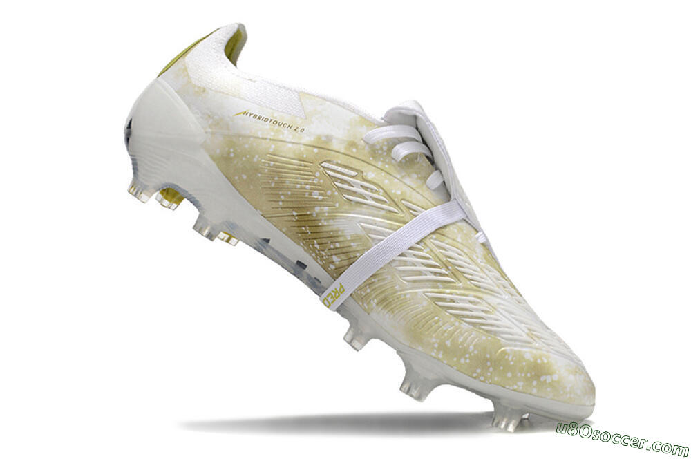 Adidas Predator Elite Foldover Tongue FG Firm Ground Soccer Cleats - White/Yellow/Green 4