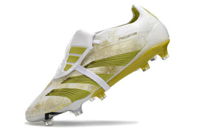 Adidas Predator Elite Foldover Tongue FG Firm Ground Soccer Cleats - White/Yellow/Green