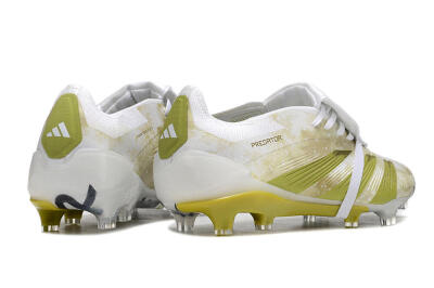 Adidas Predator Elite Foldover Tongue FG Firm Ground Soccer Cleats - White/Yellow/Green