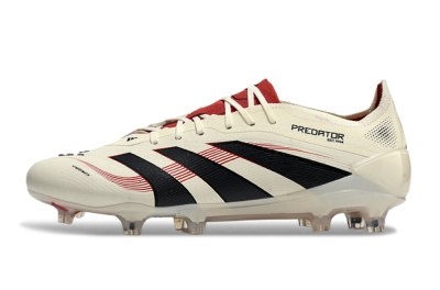 Adidas Predator Elite 2025 Goal Hunter FG Firm Ground Soccer Cleats - Beige/Black/Red