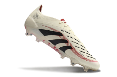 Adidas Predator Elite 2025 Goal Hunter FG Firm Ground Soccer Cleats - Beige/Black/Red
