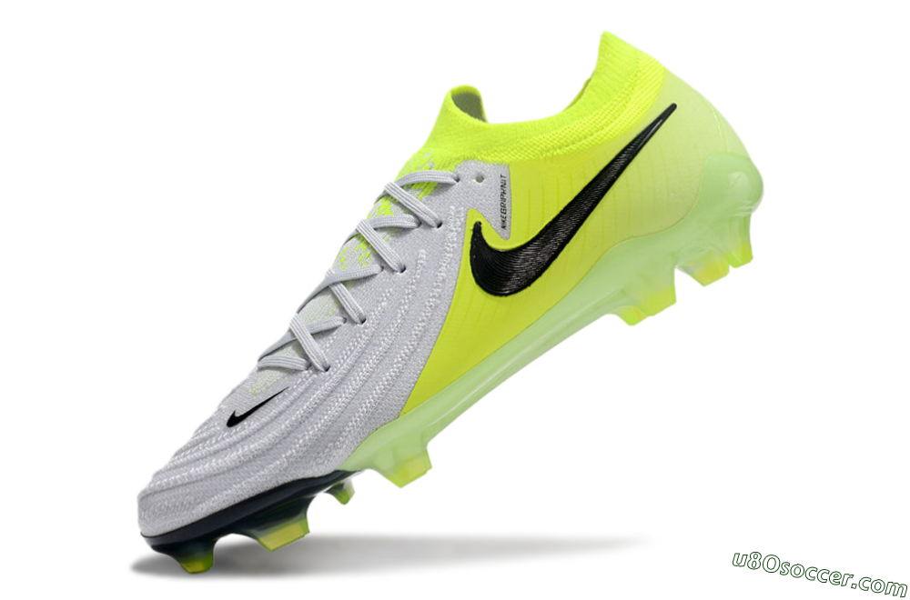 Nike Phantom Luna Elite FG Firm Ground Soccer Cleats - Grey/Yellow/Black 4