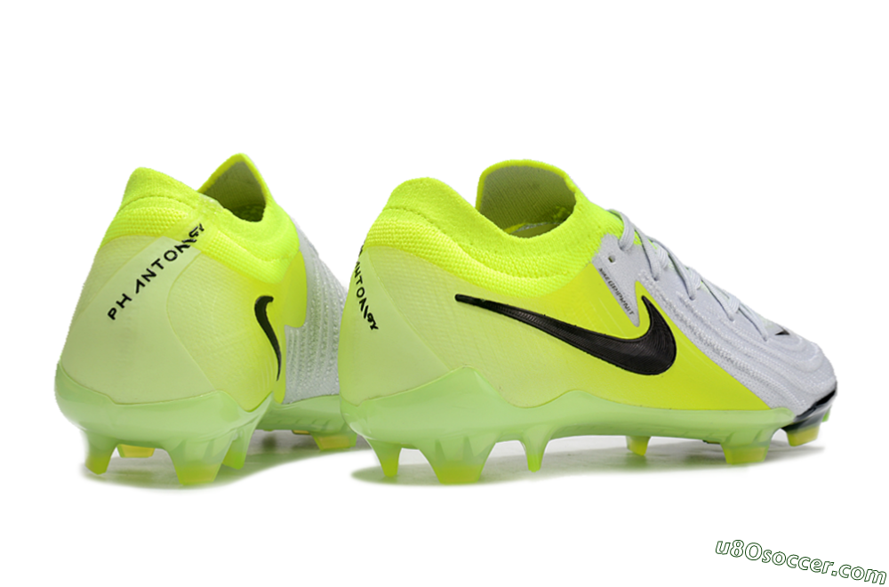 Nike Phantom Luna Elite FG Firm Ground Soccer Cleats - Grey/Yellow/Black 5