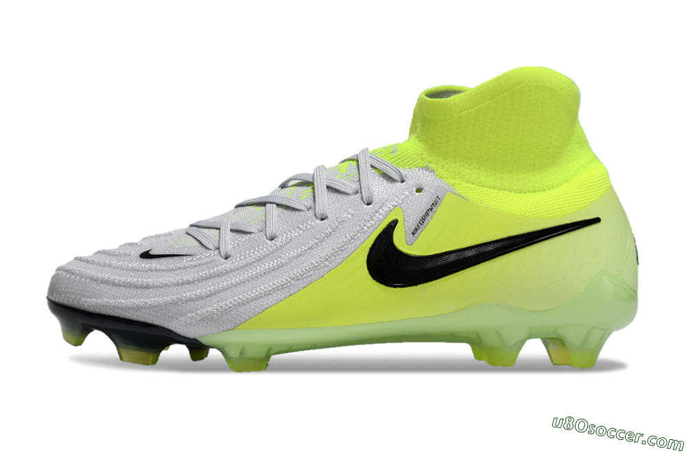 Nike Phantom Luna Elite FG Firm Ground Soccer Cleats - Grey/Yellow/Black 2