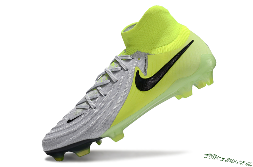 Nike Phantom Luna Elite FG Firm Ground Soccer Cleats - Grey/Yellow/Black 5