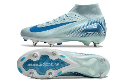 Nike Air Zoom Mercurial Superfly 10 Elite SG Soft Ground Soccer Cleats - Jade/Blue/White