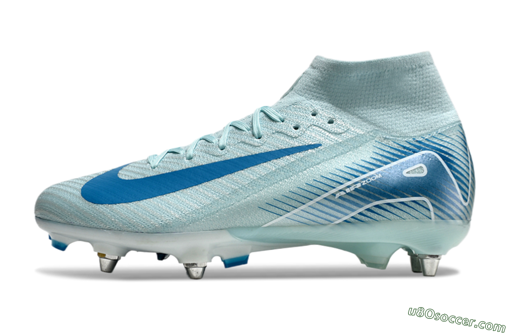 Nike Air Zoom Mercurial Superfly 10 Elite SG Soft Ground Soccer Cleats - Jade/Blue/White 1
