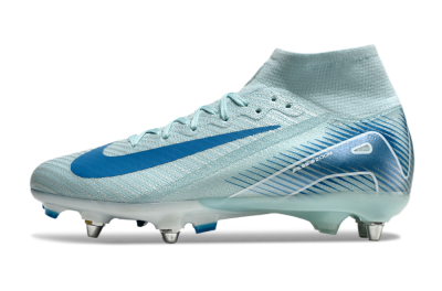 Nike Air Zoom Mercurial Superfly 10 Elite SG Soft Ground Soccer Cleats - Jade/Blue/White