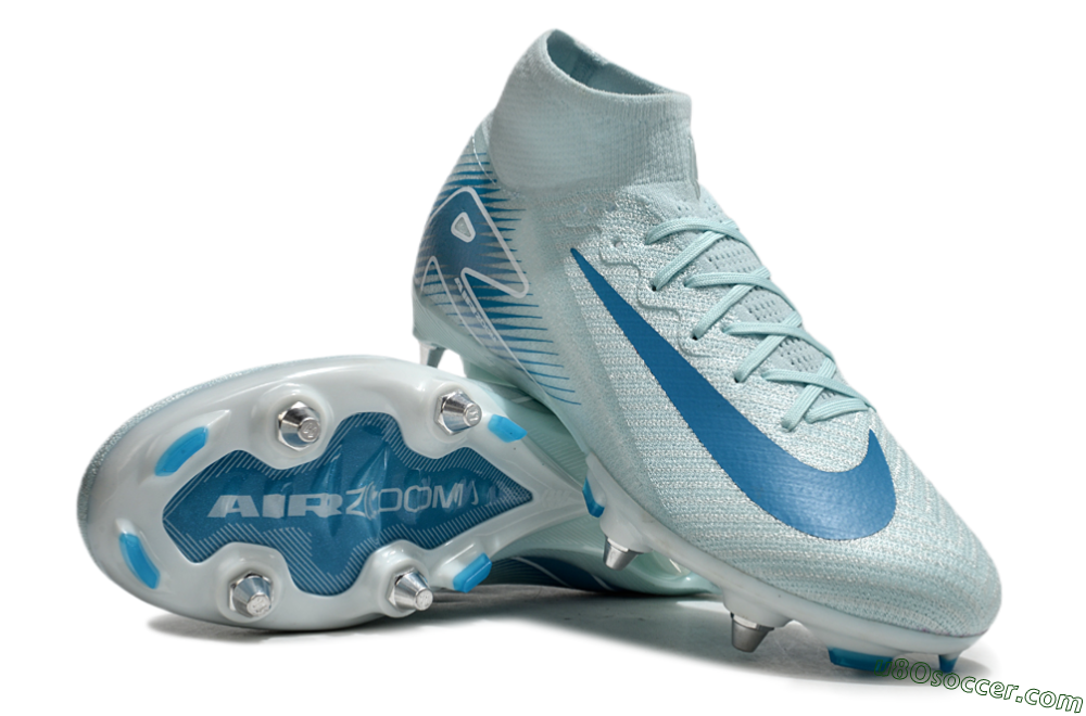 Nike Air Zoom Mercurial Superfly 10 Elite SG Soft Ground Soccer Cleats - Jade/Blue/White 2