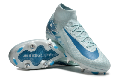 Nike Air Zoom Mercurial Superfly 10 Elite SG Soft Ground Soccer Cleats - Jade/Blue/White