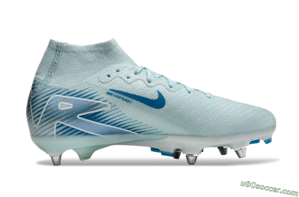 Nike Air Zoom Mercurial Superfly 10 Elite SG Soft Ground Soccer Cleats - Jade/Blue/White 6