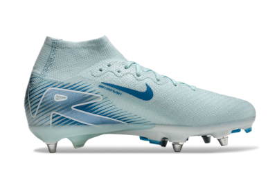 Nike Air Zoom Mercurial Superfly 10 Elite SG Soft Ground Soccer Cleats - Jade/Blue/White