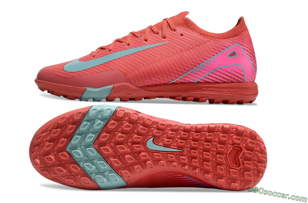 Nike Air Zoom Mercurial Vapor 16 Elite TF Artificial Turf Soccer Shoes - Red/Jade/White 0