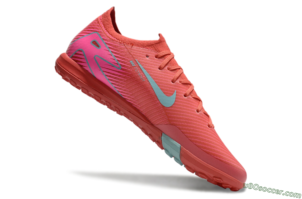 Nike Air Zoom Mercurial Vapor 16 Elite TF Artificial Turf Soccer Shoes - Red/Jade/White 4