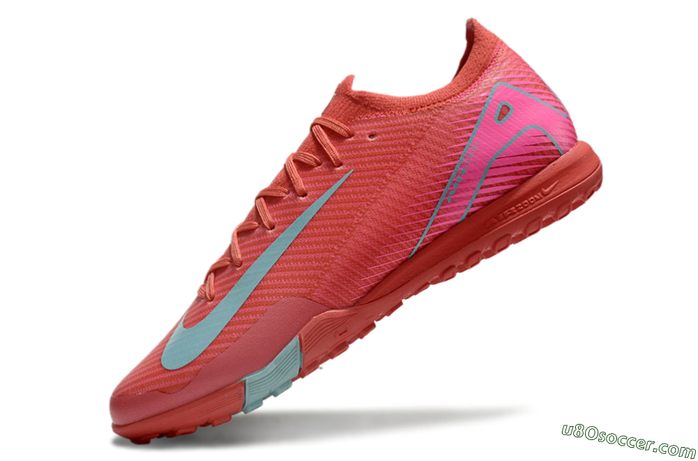 Nike Air Zoom Mercurial Vapor 16 Elite TF Artificial Turf Soccer Shoes - Red/Jade/White 5