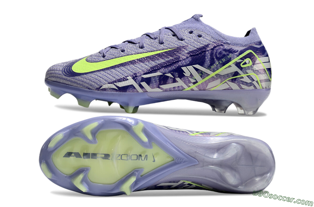 Nike Air Zoom Mercurial Vapor 16 Elite FG Firm Ground Soccer Cleats - Purple/Yellow/White 6