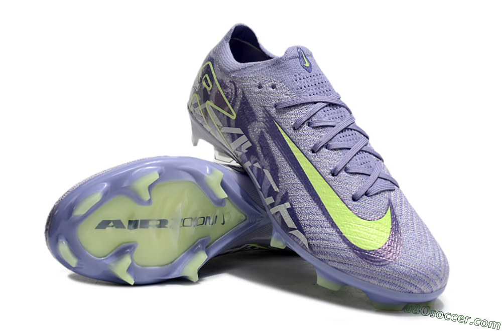 Nike Air Zoom Mercurial Vapor 16 Elite FG Firm Ground Soccer Cleats - Purple/Yellow/White 2
