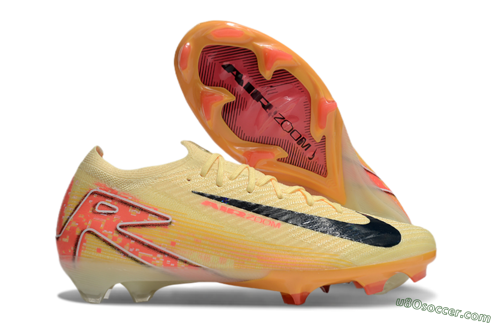 Nike Air Zoom Mercurial Vapor 16 Elite FG Firm Ground Soccer Cleats - Yellow/Black/Pink 1