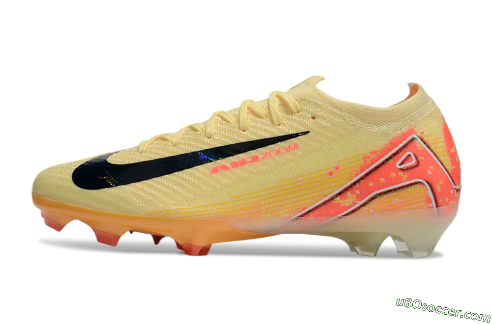 Nike Air Zoom Mercurial Vapor 16 Elite FG Firm Ground Soccer Cleats - Yellow/Black/Pink 2