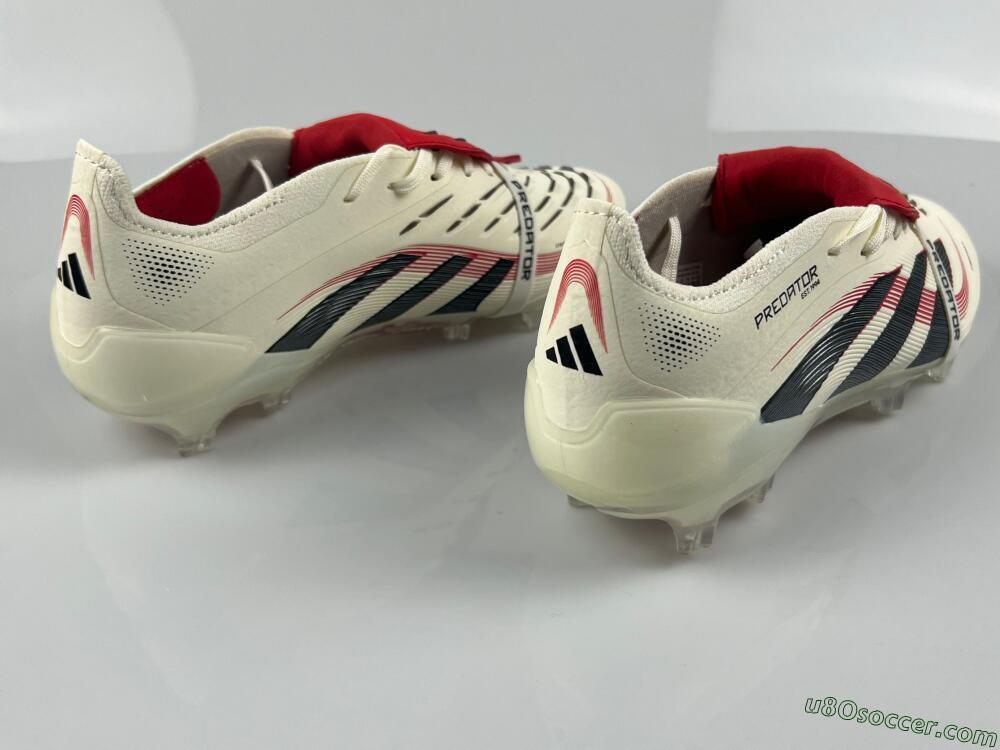 Adidas Predator Elite Foldover Tongue FG Firm Ground Soccer Cleats - Beige/Black/Red