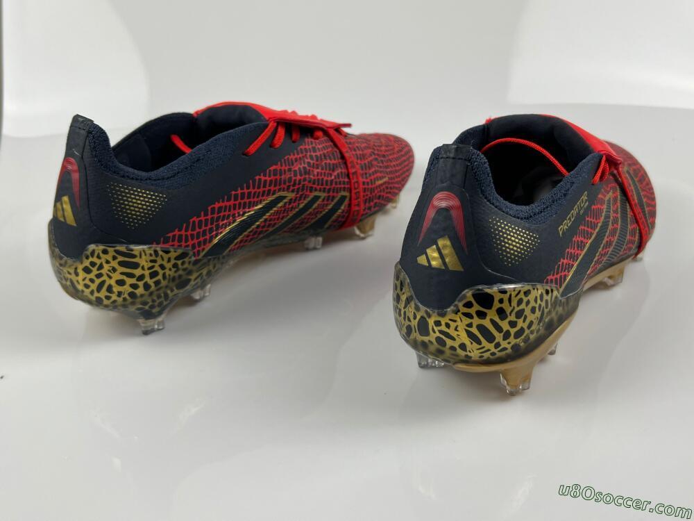 Adidas Predator Elite Foldover Tongue FG Firm Ground Soccer Cleats - Red/Black/Gold