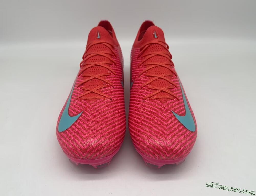 Nike Air Zoom Mercurial Vapor 16 Elite FG Firm Ground Soccer Cleats - Red/Jade/White