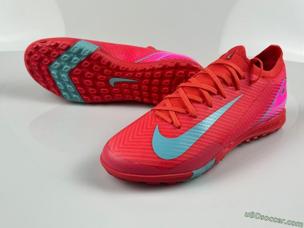 Nike Air Zoom Mercurial Vapor 16 Elite TF Artificial Turf Soccer Shoes - Red/Jade/White