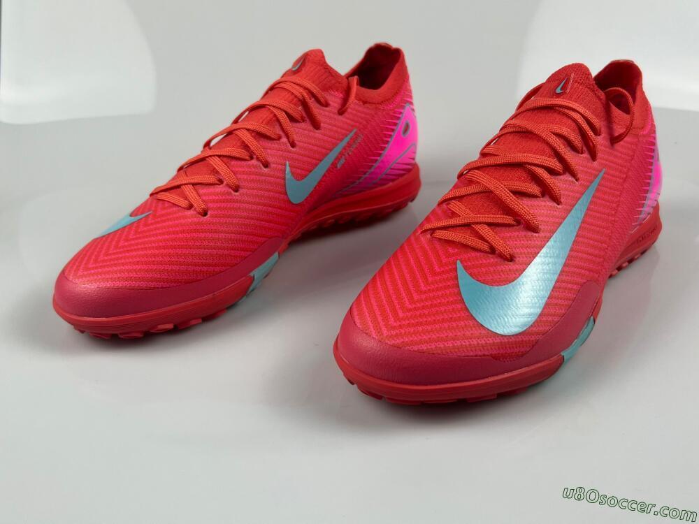 Nike Air Zoom Mercurial Vapor 16 Elite TF Artificial Turf Soccer Shoes - Red/Jade/White