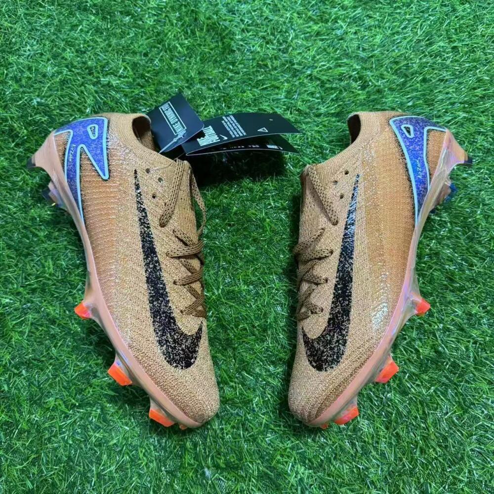Nike Air Zoom Mercurial Vapor 16 Elite FG Firm Ground Soccer Cleats - Gold/Blue/White