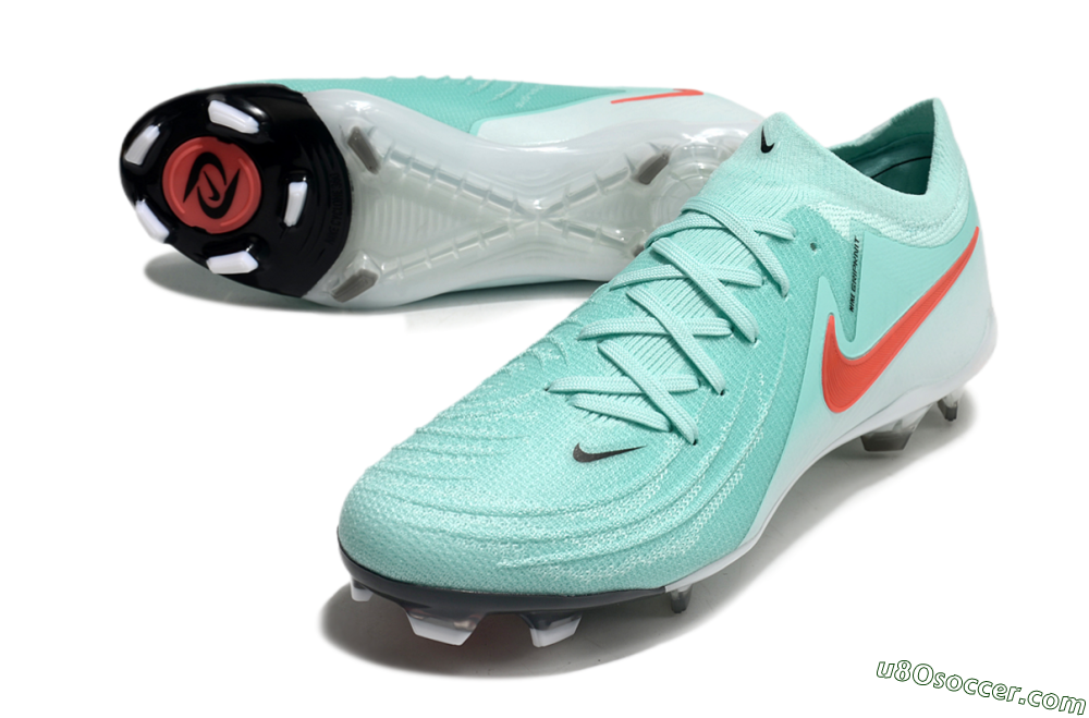 Nike Phantom Luna Elite FG Firm Ground Soccer Cleats - Jade/Red/White 2