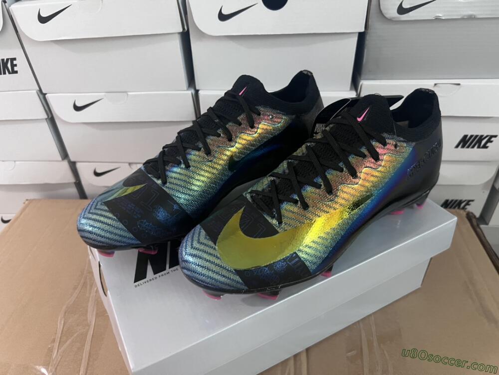 Nike Air Zoom Mercurial Vapor 15 Elite FG Firm Ground Soccer Cleats - Blue/Black/Gold