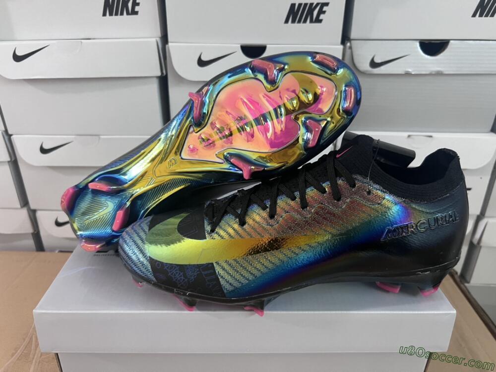 Nike Air Zoom Mercurial Vapor 15 Elite FG Firm Ground Soccer Cleats - Blue/Black/Gold