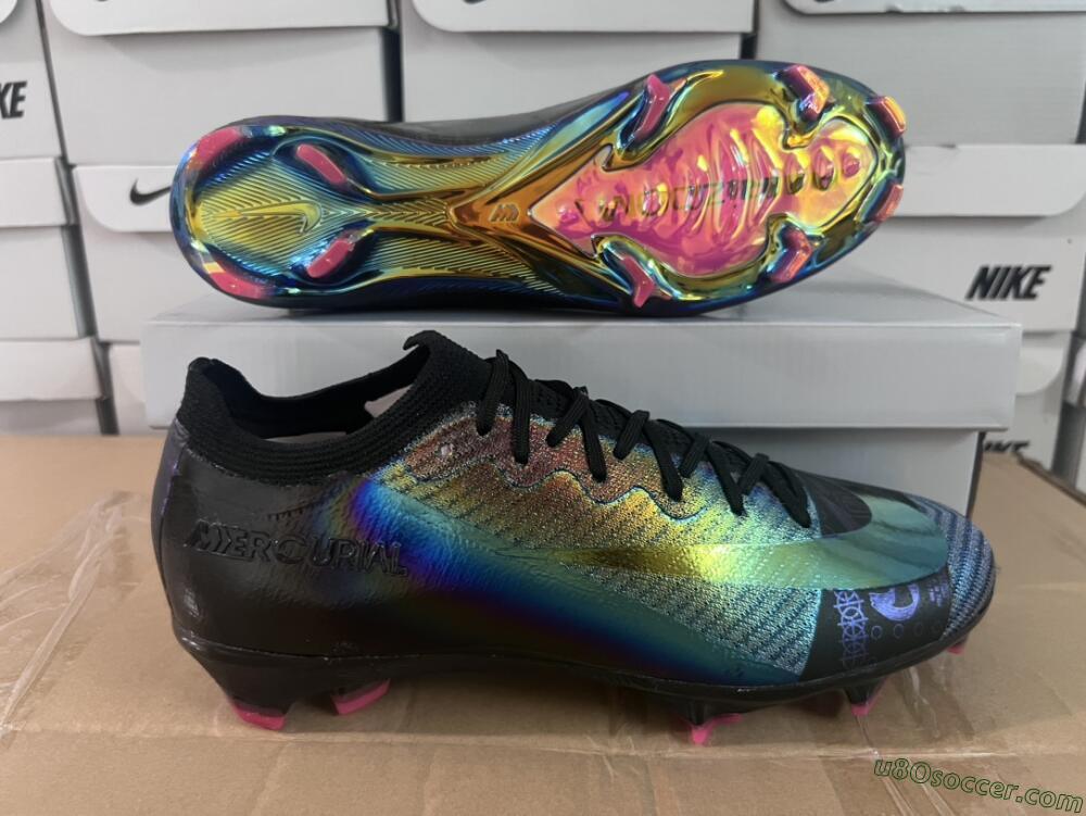 Nike Air Zoom Mercurial Vapor 15 Elite FG Firm Ground Soccer Cleats - Blue/Black/Gold