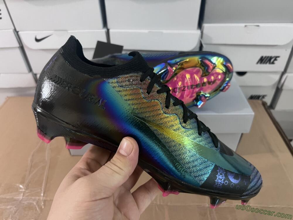 Nike Air Zoom Mercurial Vapor 15 Elite FG Firm Ground Soccer Cleats - Blue/Black/Gold