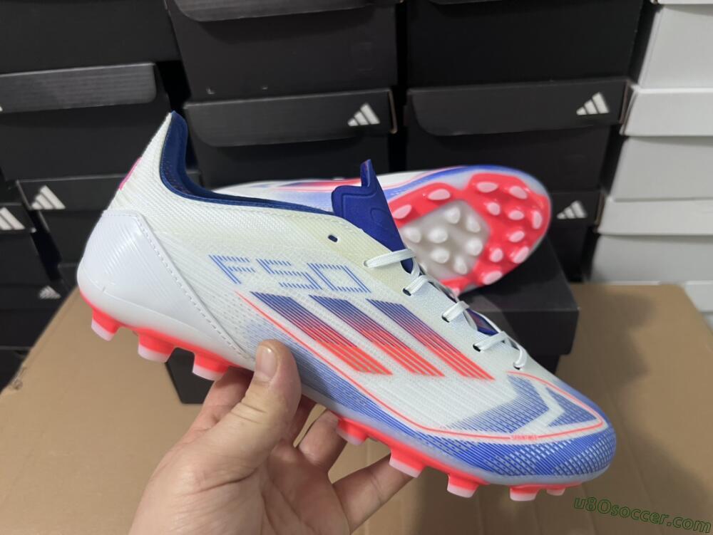 Adidas F50 Elite MG Multi Ground Soccer Cleats - White/Blue/Red