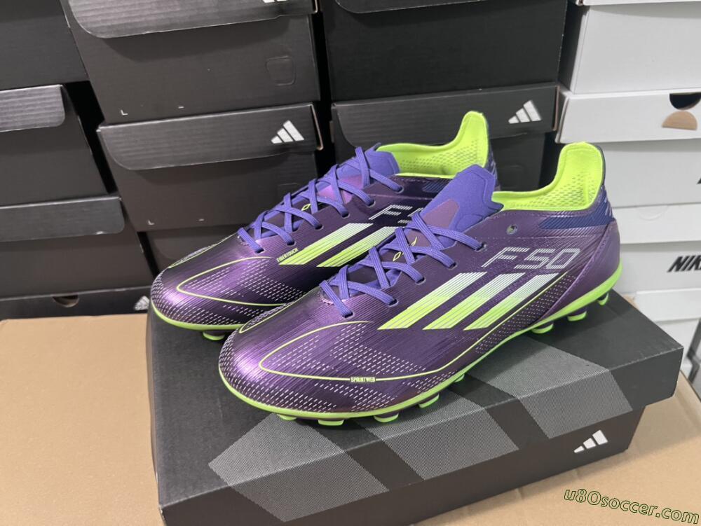 Adidas F50 Elite MG Multi Ground Soccer Cleats - Purple/Yellow