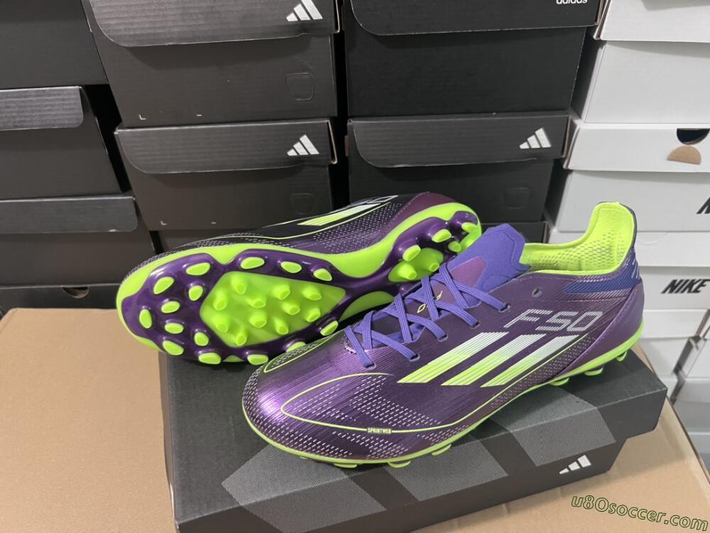 Adidas F50 Elite MG Multi Ground Soccer Cleats - Purple/Yellow