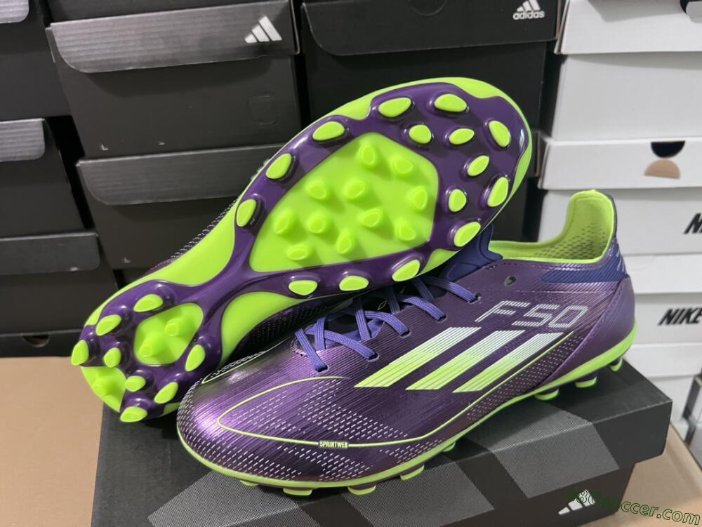 Adidas F50 Elite MG Multi Ground Soccer Cleats - Purple/Yellow