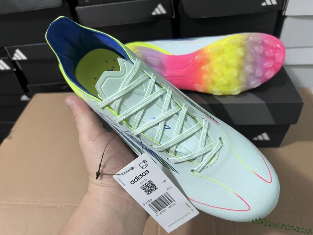 Adidas F50 Elite MG Multi Ground Soccer Cleats - Jade/Blue/Yellow