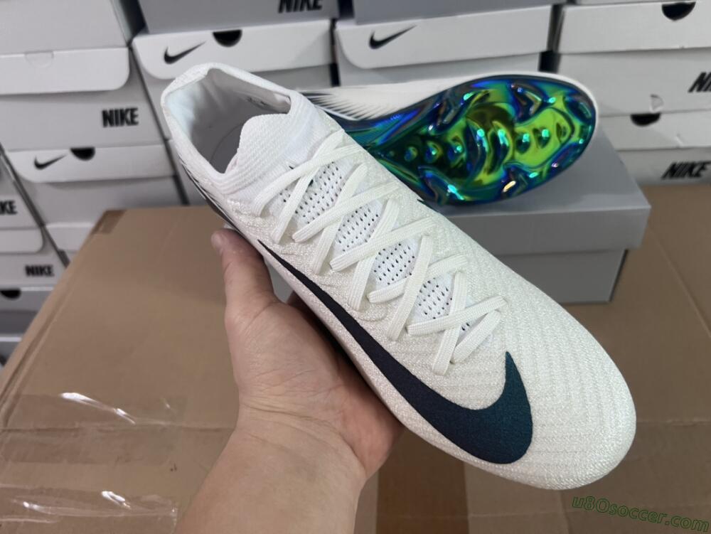 Nike Air Zoom Mercurial Vapor 16 Elite FG Firm Ground Soccer Cleats - White/Blue/Gold