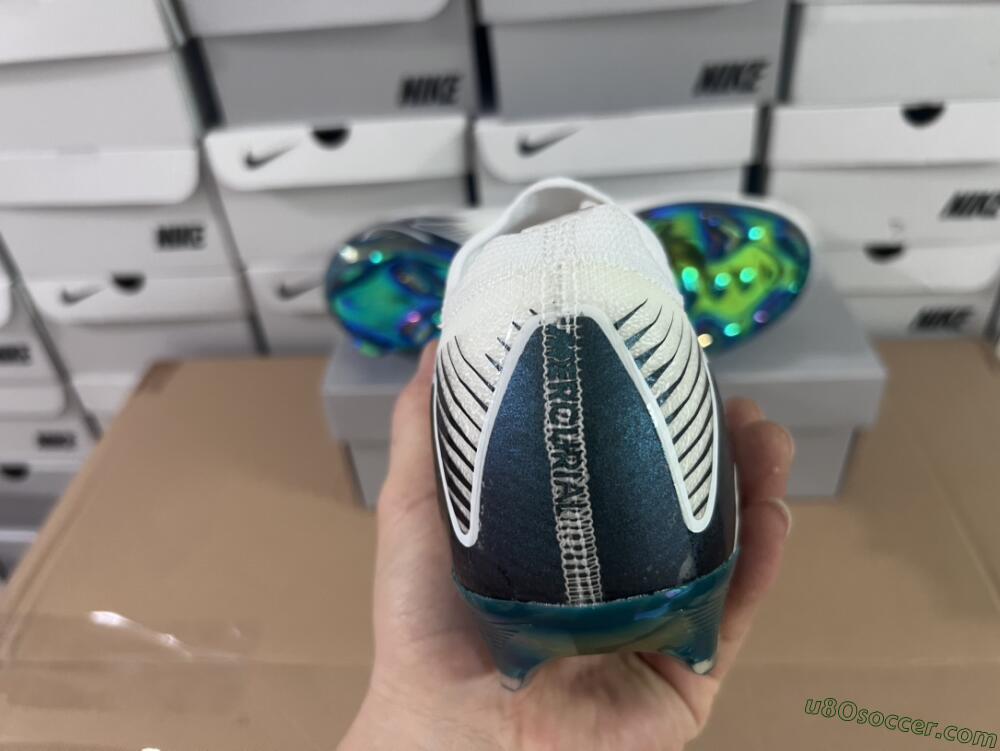 Nike Air Zoom Mercurial Vapor 16 Elite FG Firm Ground Soccer Cleats - White/Blue/Gold