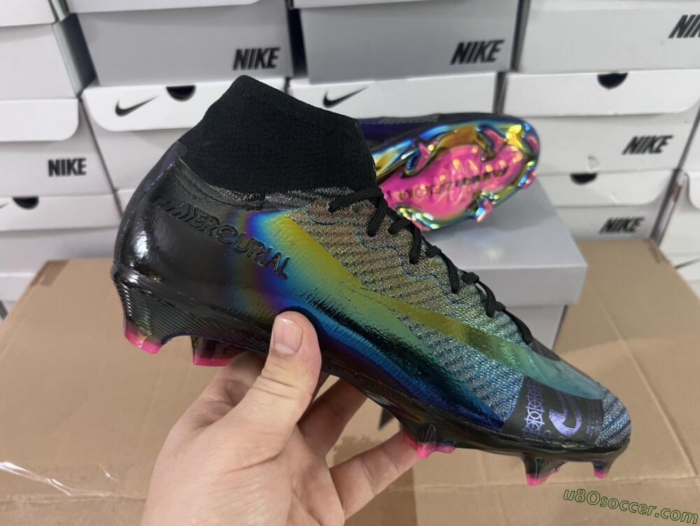 Nike Air Zoom Mercurial Superfly 9 Elite FG Firm Ground Soccer Cleats - Metal Blue/Black
