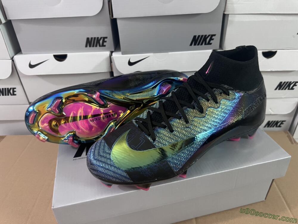Nike Air Zoom Mercurial Superfly 9 Elite FG Firm Ground Soccer Cleats - Metal Blue/Black