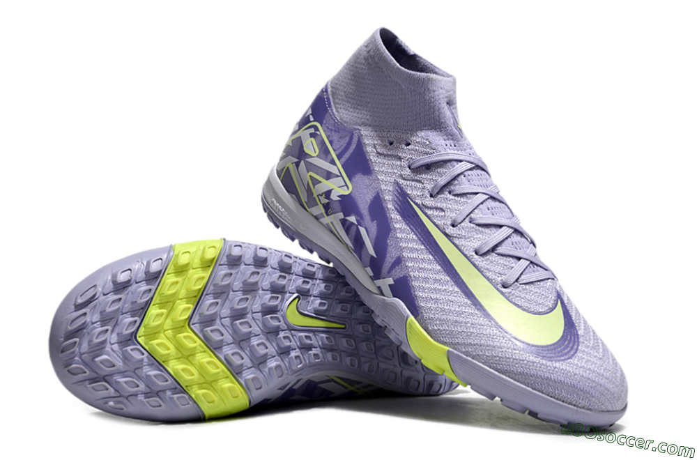 Nike Air Zoom Mercurial Superfly 10 Elite TF Artificial Turf Soccer Shoes - Purple/Yellow/White 3