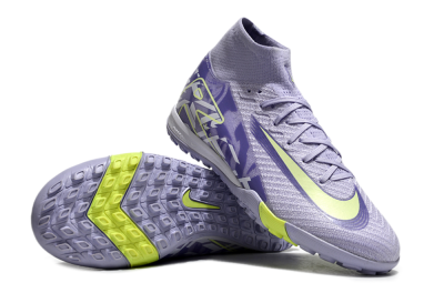 Nike Air Zoom Mercurial Superfly 10 Elite TF Artificial Turf Soccer Shoes - Purple/Yellow/White