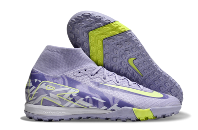 Nike Air Zoom Mercurial Superfly 10 Elite TF Artificial Turf Soccer Shoes - Purple/Yellow/White