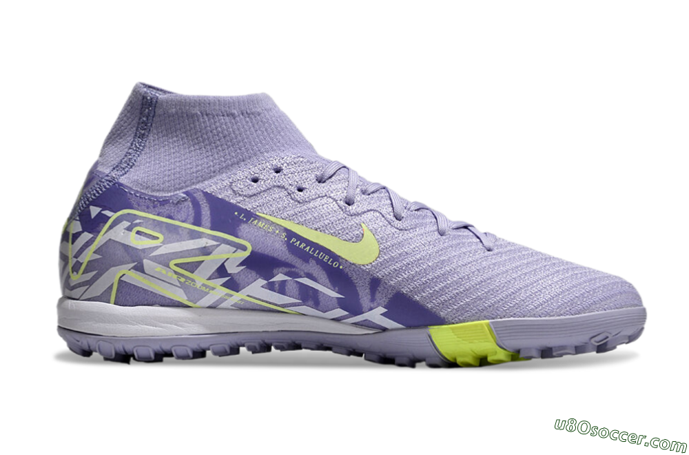 Nike Air Zoom Mercurial Superfly 10 Elite TF Artificial Turf Soccer Shoes - Purple/Yellow/White 7